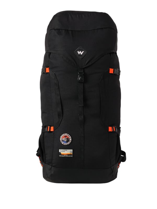 WILDCRAFT Expedition RSK 45 Polyester Rucksack – 45L Unisex Backpack for Travel, Trekking, Work & Everyday Use (Black) - Image 1